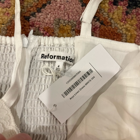 Reformation Arya Linen Dress - size 4 NWT - Picture 5 of 8
